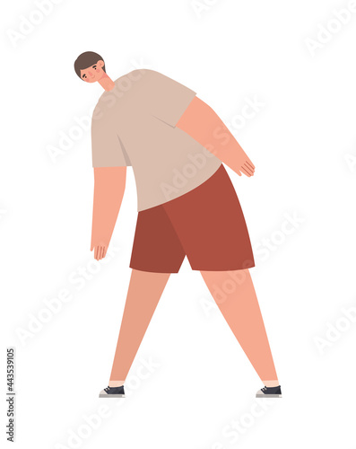 nice man stretching