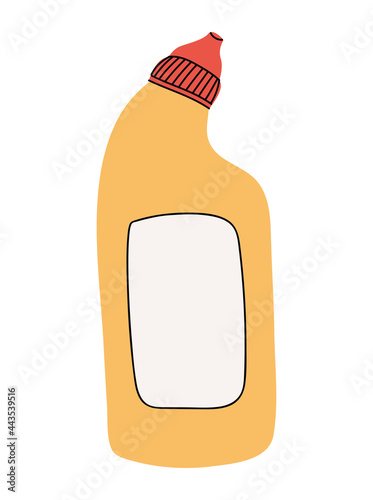 orange disinfectant bottle