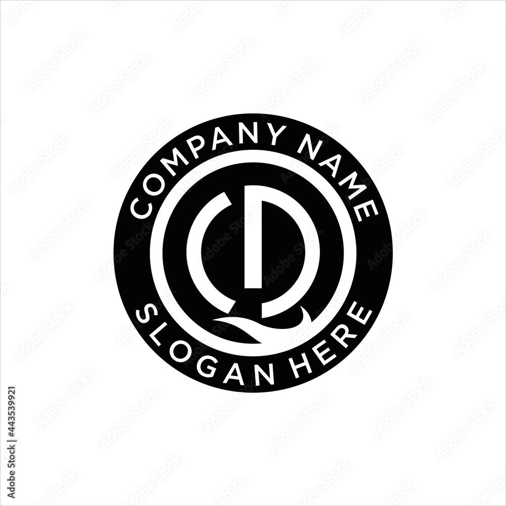 creative simple vector design initial qd logo creative simple vector design initial qd logo