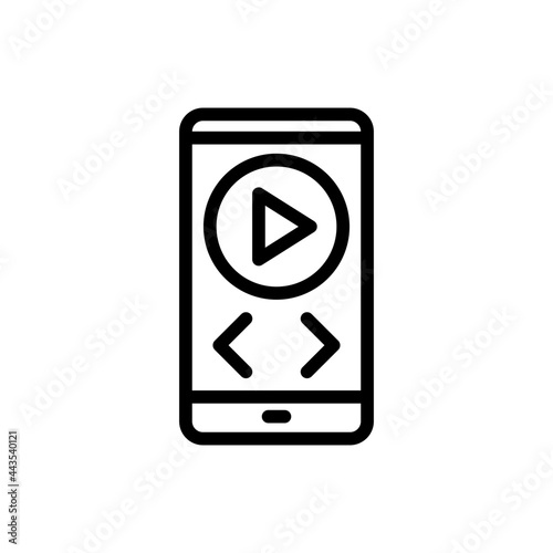 Mp3 app and smartphone icon