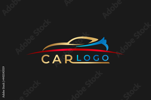 luxury auto detailing logo . Automotive Logo Template. car illustration logo design template illustration for auto detailing  garage  parking service  service  professional sport car logo