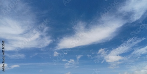 white clouds in the morning sky