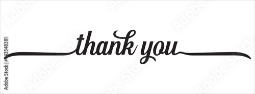 thank you hand lettering design. thank you calligraphy. thank you text typography letter vector graphic design for greeting card label and web banner.