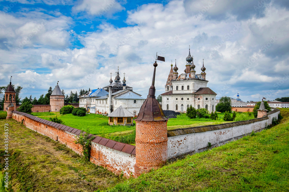 Scenic view of the Yuriev-Polsky Kremlin buildings