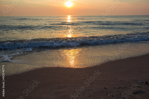 Wallpaper Mural Morning sunrise light shining on ocean wave Torontodigital.ca
