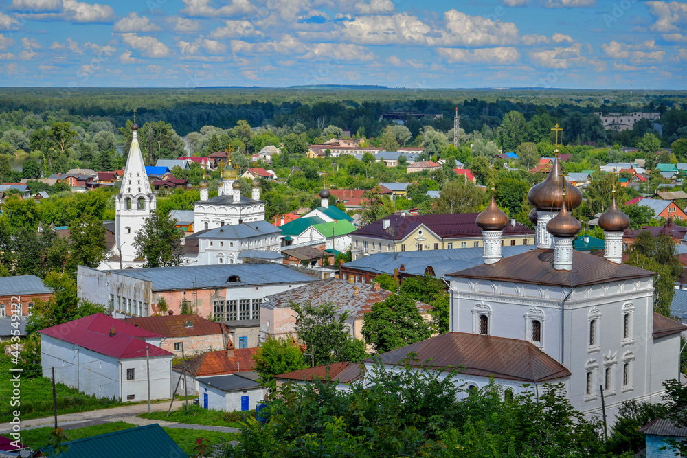 Scenic cityscape of the Gorokhovets old town