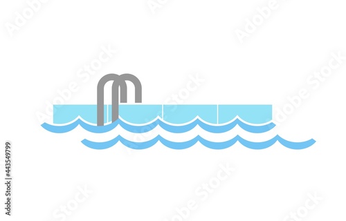 Pool icon. Pool vector illustration.  Pool entrance vector icon. 