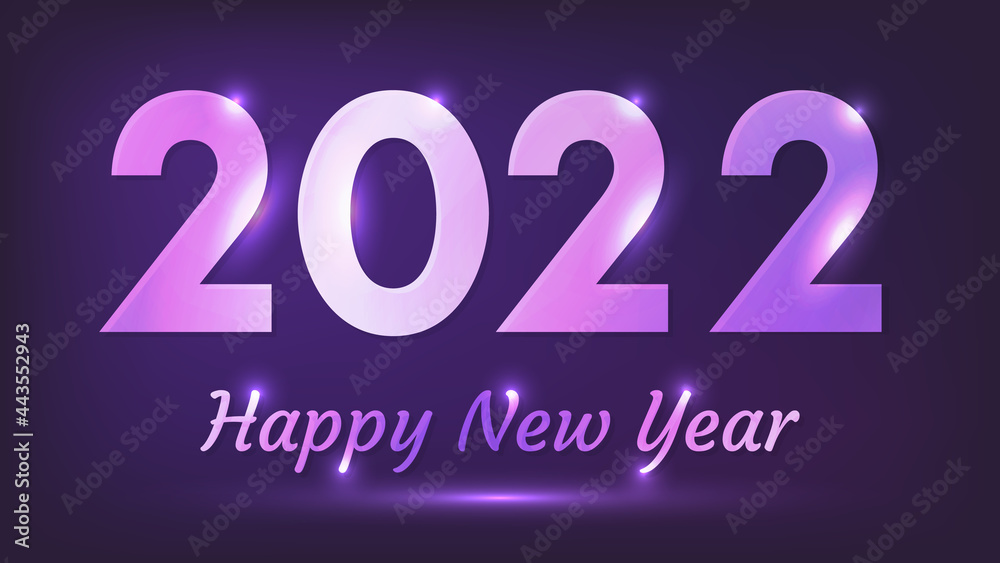 2022 Happy New Year neon background 2022 Happy New Year neon background