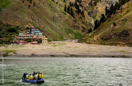 Rafting in Kunhar river, Naran Pakistan... streams adding up in the fastest river in pakistan photo