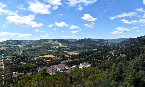 Landscape of the hills between Tuscany and Emilia Romagna. Brisighella, Ravenna, Italy