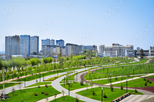 City park near Mamayev Kurgan in Volgograd