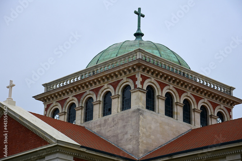 the impressive architecture of the sacred heart basilica in timaru on the south island of new zealand photo