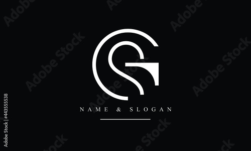 SG, GS, S, G abstract letters logo monogram
