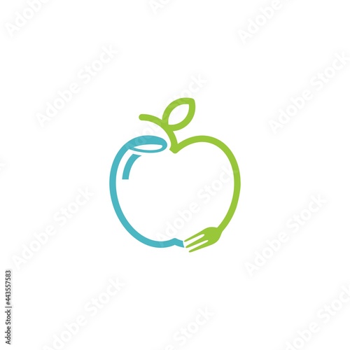 apple food nutrition logo