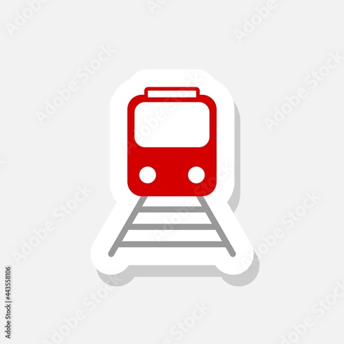 Train icon isolated on gray background