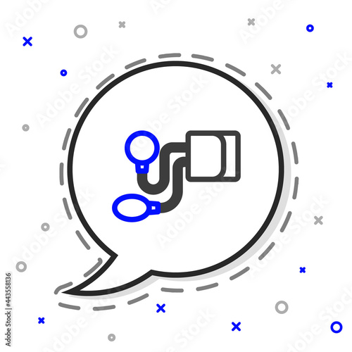 Line Blood pressure icon isolated on white background. Colorful outline concept. Vector