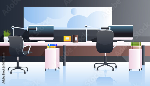 modern office interior empty no people cabinet room with furniture horizontal