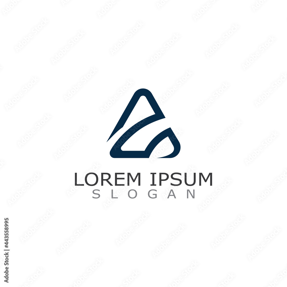 Triangle logo template. abstract Modern creative sign or symbol. Design geometric Triangle logo template. abstract Modern creative sign or symbol. Design geometric