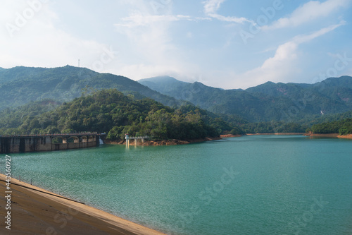 Beautiful landscape of mountains and lake