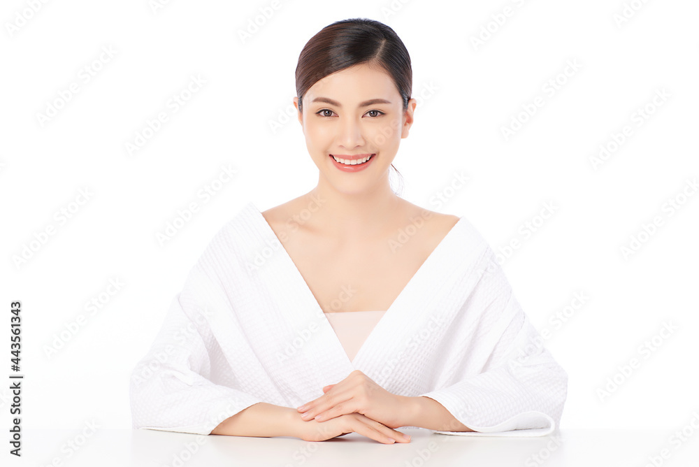 Beautiful young asian woman with clean fresh skin on white background, Face care, Facial treatment, Cosmetology, beauty and spa, Asian women portrait. Beautiful young asian woman with clean fresh skin on white background, Face care, Facial treatment, Cosmetology, beauty and spa, Asian women portrait.
