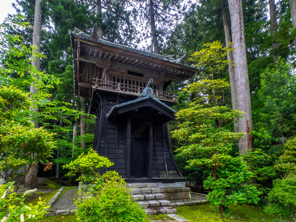 Drum tower in a shrine (Yahiko shrine, Yahiko, Niigata, Japan)