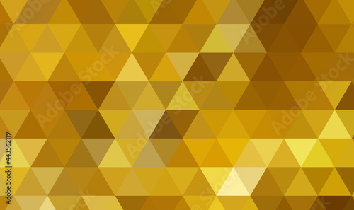 Abstract golden mosaic background. Metal gold shiny texture. Abstract template background with gold triangle shapes. Luxury gold pattern background. Gold vector polygonal pattern. Vector illustration