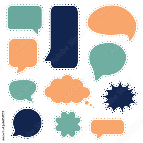 set of speech bubbles