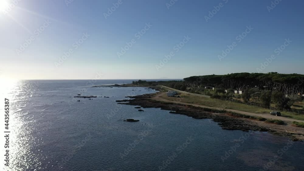 The rocky coast of the Monumento Naturale la Frasca, Civitavecchia, Lazio, Italy.
Aerial view of the sea coast between Civitavecchia and Sant Agostino. The rocky coast of the Monumento Naturale la Frasca, Civitavecchia, Lazio, Italy.
Aerial view of the sea coast between Civitavecchia and Sant Agostino.