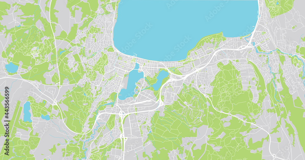 Obraz premium Urban vector city map of Jokoping, Sweden, Europe