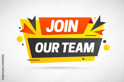 Hiring recruitment open vacancy design info label template. We are hiring join our team announcement lettering