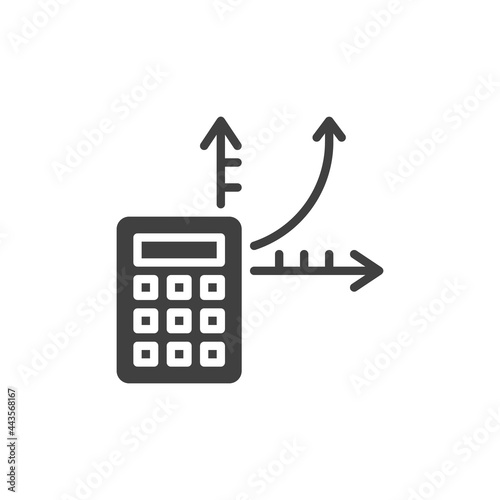 Financial statistics accounting vector icon