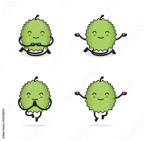 cute durian cartoon character