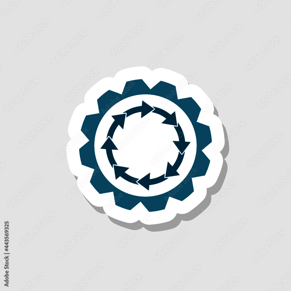 Update system icon isolated on gray background Update system icon isolated on gray background
