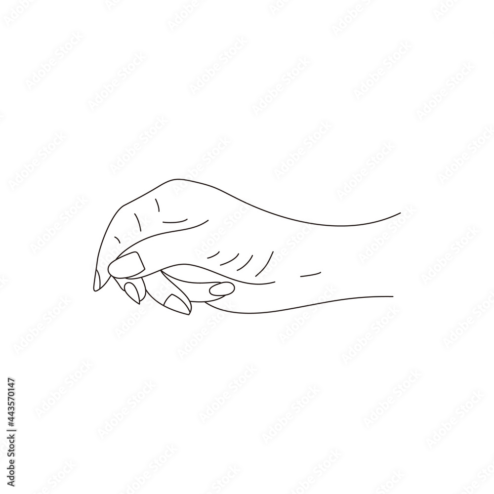 Line art hand Minimalist Logo design vector Line art hand Minimalist Logo design vector
