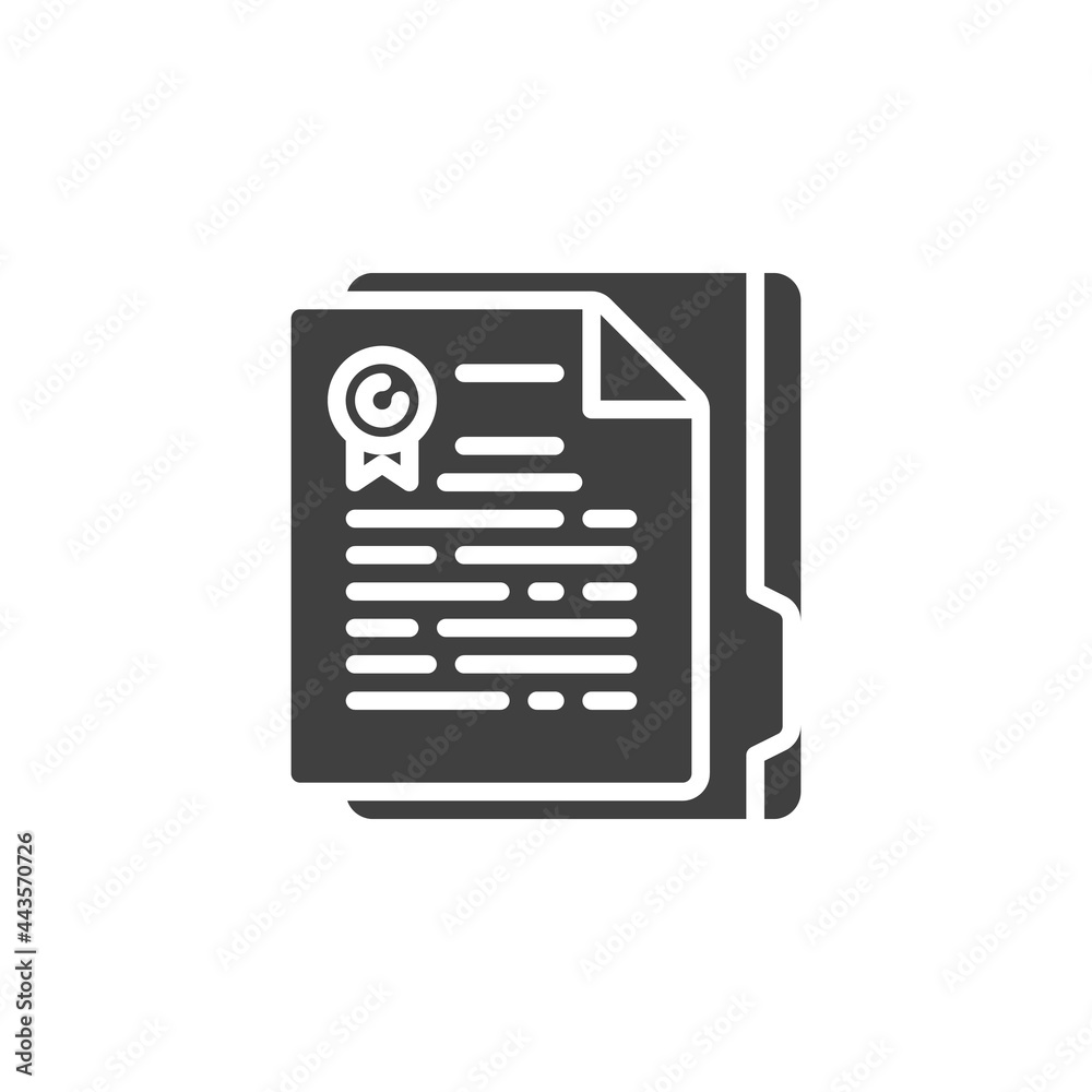 Certificate document vector icon Certificate document vector icon
