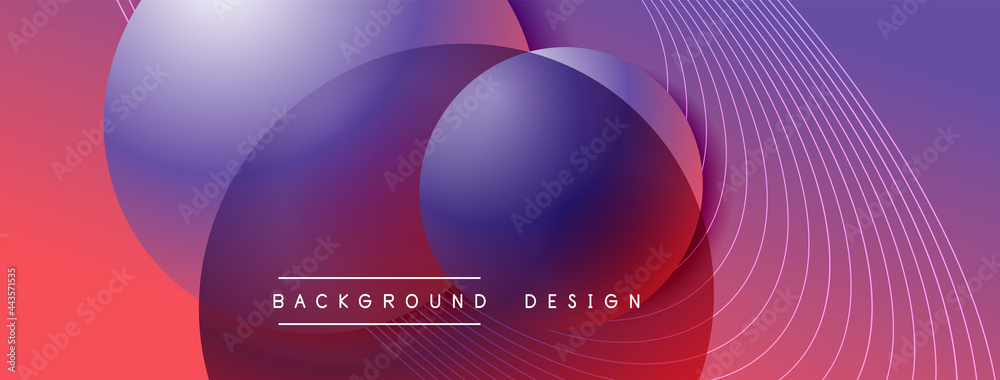 Gradient circles with shadows. Vector techno abstract background. Modern overlapping forms wallpaper background, design template Gradient circles with shadows. Vector techno abstract background. Modern overlapping forms wallpaper background, design template