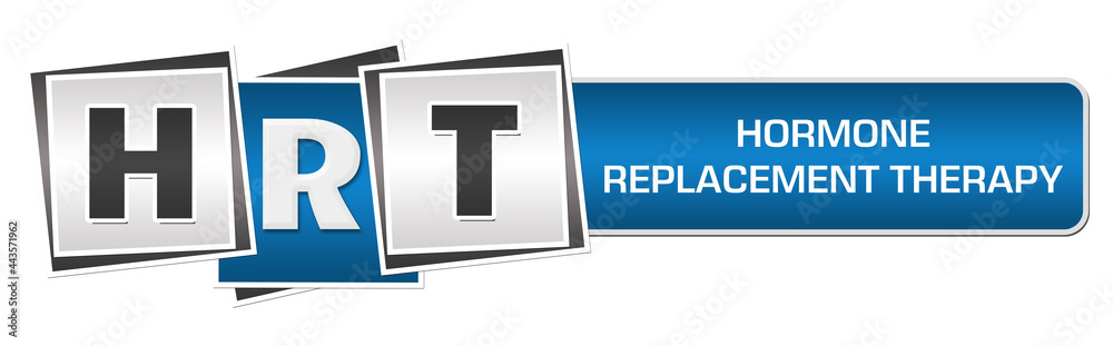 HRT - Hormone Replacement Therapy Blue Grey Squares Bar HRT - Hormone Replacement Therapy Blue Grey Squares Bar