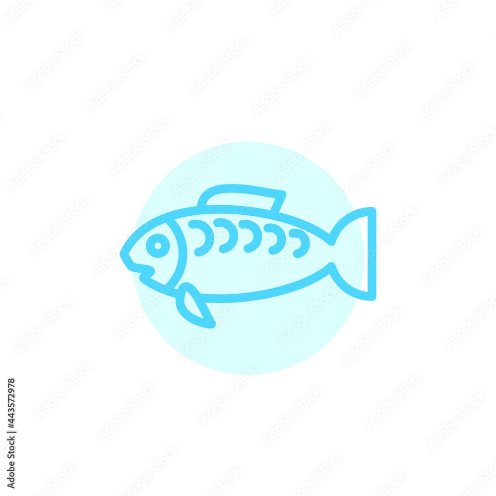 Illustration Vector graphic of fish icon template Illustration Vector graphic of fish icon template