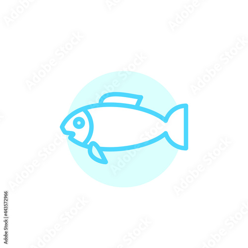 Illustration Vector graphic of fish icon template