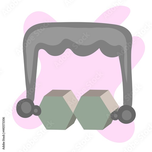 massager simple hand-drawn vector graphic. Anti-cellulite treatments, skin and body care, spa, cosmetology.