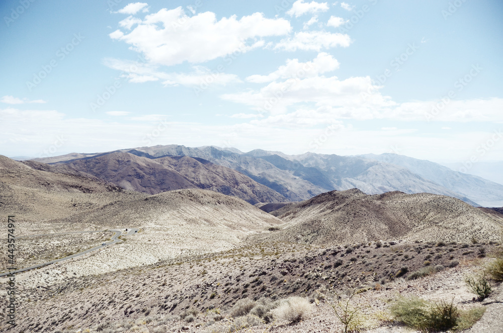 USA, DEATH VALLEY: Scenic landscape view of the desert mountains USA, DEATH VALLEY: Scenic landscape view of the desert mountains