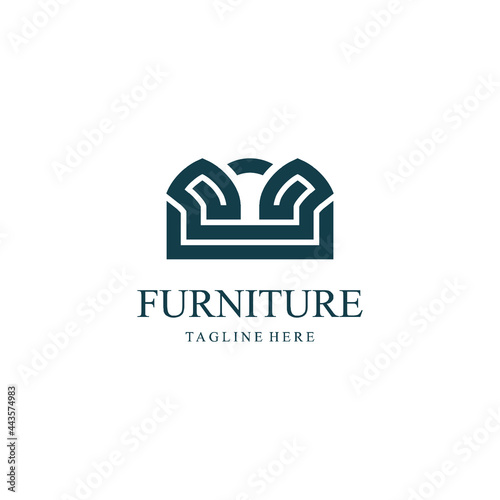 furniture logo design template vector