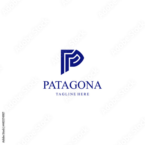 letter p hotel logo design template vector