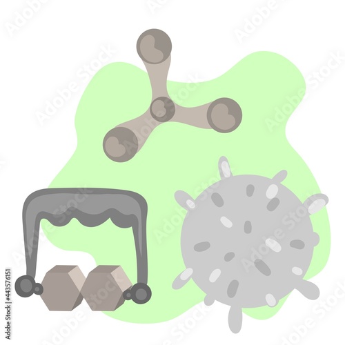 massager simple hand-drawn vector graphic. Anti-cellulite treatments, skin and body care, spa, cosmetology.