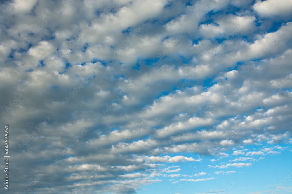 Obraz premium White clouds in the blue sky.