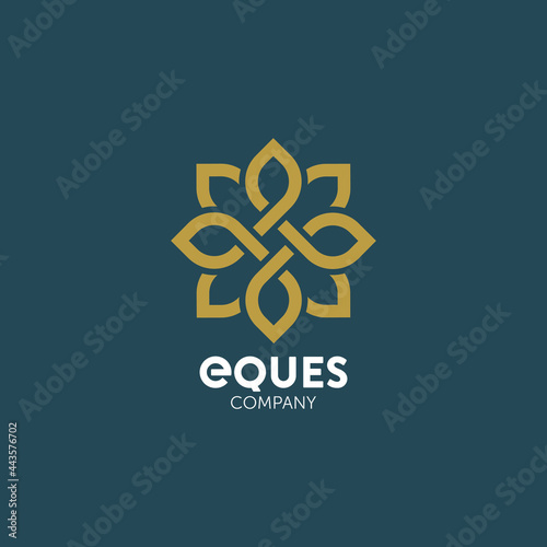 Ornamental logo design with geometry