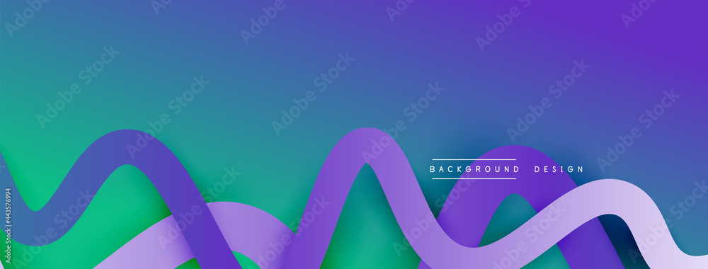 Abstract gradient background with wave line with shadow effect. Geometric composition. 3D shadow effects and fluid gradients Abstract gradient background with wave line with shadow effect. Geometric composition. 3D shadow effects and fluid gradients