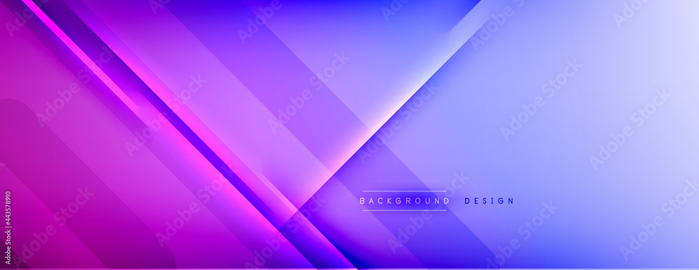 Abstract background - lines composition created with lights and shadows. Technology or business digital template. Trendy simple fluid color gradient abstract background with dynamic