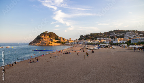 Picture of the famous Castle and old village in the beach of Tossa de Mar, Picture captured during golden hour. Girona, Spain. © Maxim Morales