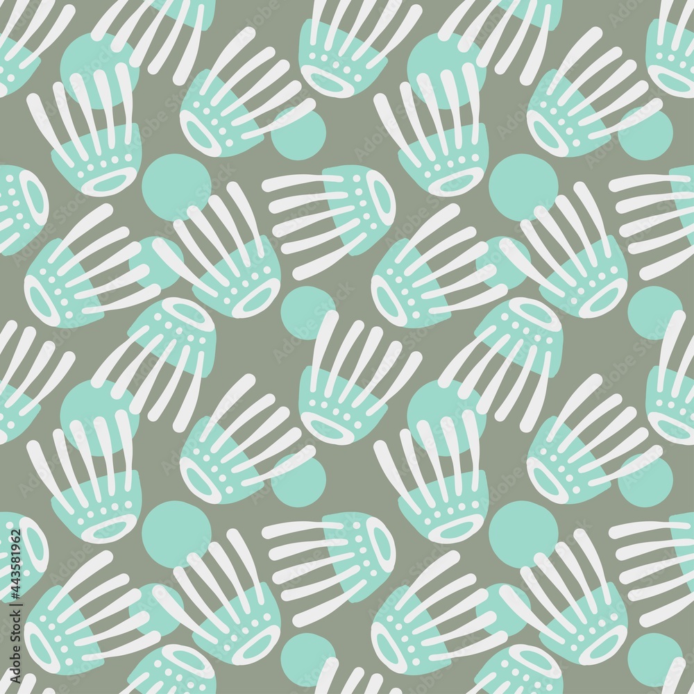 Fototapeta premium seamless pattern of decorative flowers and elements